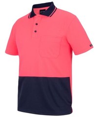 Jb’s wear Hi Vis Traditional Work Safety Polo with Quick drying fabric UPF 50+