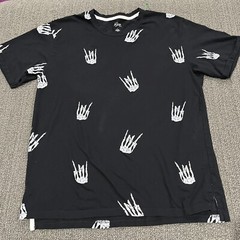City Streets Mens T Shirt Large L Logo Skeleton Rock On Rolled Short Sleeve