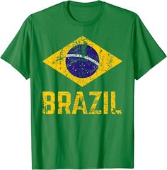BRAZIL BRASIL Flag Vintage Distressed Country Unisex T-Shirt