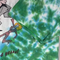 Vintage 1995 RockStalgia Hunter Mountain Festival T Shirt Green Tie Dye 90s Xl