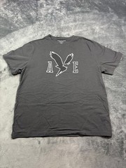 American Eagle Shirt Mens Large Gray Super Soft AE Logo Graphic Tee Crewneck