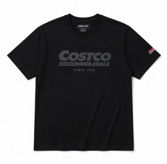 Costco Wholesale Unisex Logo Tee Black Withe Kirkland