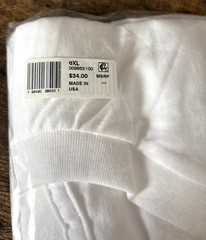 Big Man 6X Jockey Made In America V-Neck Undershirt 2 Pack 100% Cotton 9663/100