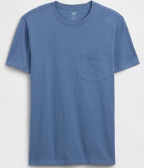 Gap Shirt Mens Small Blue Everyday Soft Original Pocket Crew Tee $25 MSRP NWT S