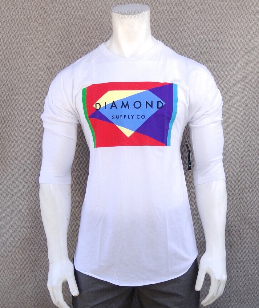 New Diamond Supply Co. Men’s Geometric Size LARGE T Shirt Raglan RDAM-207