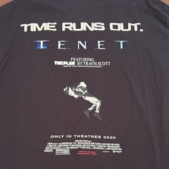 Travis Scott x Tenet Time Runs Out Graphic Black Cotton T-Shirt Men’s XXL
