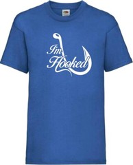 Fishing I’m Hooked Funny Humour Novelty T Shirt Various Colours And Sizes
