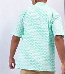 NEW MEN’S ADIDAS ORIGINALS TREFOIL MONOGRAM BUTTON SHIRT ~SIZE LARGE #HZ4161