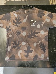 State Run Men’s Brown Bleached Camo Crew Neck Short Sleeve Logo T-Shirt 2XL