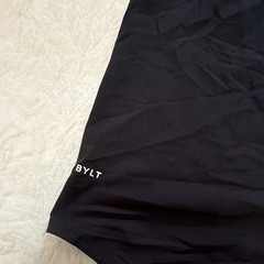 BYLT Drop-Cut Lux Short Hem Crew Neck Short Sleeve T-Shirt Black Men L