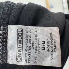 Omni Wool Long Sleeve Crew Neck Base Layer Shirt Men’s SMALL Black Warm Stretch