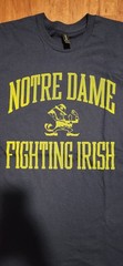 University of Notre Dame Fighting Irish Navy Shirt/Yellow – Unisex Regular Fit