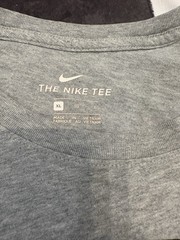 Nike Shirt Large Gray Just Do It Swoosh Graphic Short Sleeve Mens Size XL