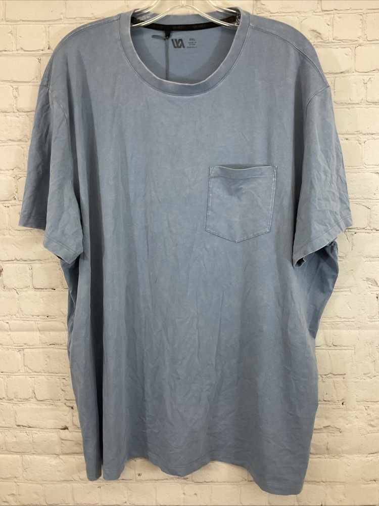 Men’s MAX241116 Essential Breathable Pocket T-Shirt Muted Denim XXL 2XL