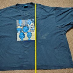 Vintage FUBU Shirt Men 6X Blue Fat Albert Gang Portrait Graphic Distressed Y2K