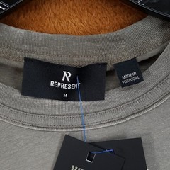 REPRESENT Shirt Mens Medium Brown Pullover Crew Team Rep Shadows T-Shirt Tee