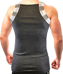 Different Touch XL Men Square Cut G-unit Style Tone Trim Tank Top A-shirts