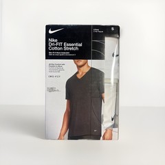 Nike Dri-FIT All Day Cotton Stretch V-Neck 2-Pack S Slim Fit Comfort-OPEN BOX