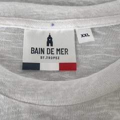 Bain De Mer St. Tropez White Japanese Synthetic Linen Tee XXL Lux ResortWear NWT