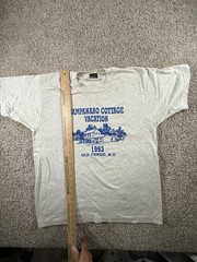 Vintage Shirt Mens Large Gray Old Forge NY Single Stitch 90s Streetwear
