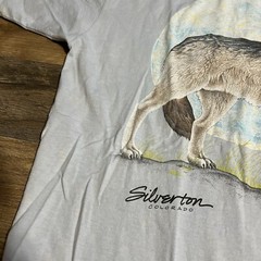 VTG 80s Habitat Softwear Silverton Colorado Wolf Moon Cal Cru T-shirt Adult XL