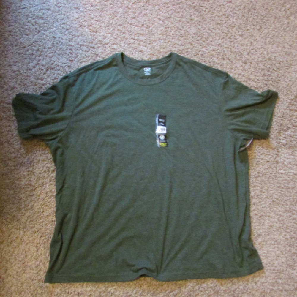 NWT Athletic Works 3X Hunter Green Leaf Crew Neck S/S T-Shirt
