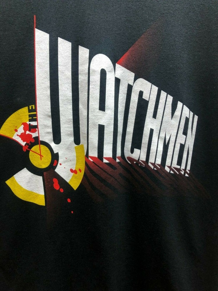 Who Watches The Watchmen Mens DC Comics Superhero Black Cotton T-shirt Small 