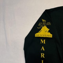 Vintage Marine Corps Marathon Shirt Mens XL Green Long Sleeve Tee Running 90’s