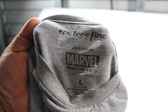 Marvel Men Gray Shirt groot Rocket Casual Short Sleeve Size Large