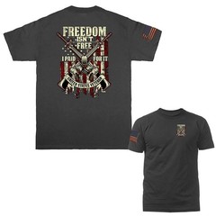 Freedom isn’t Free 2nd Amendment Veteran Military Patriotic US Flag T-shirt