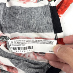 Forever 21 Men’s Red Floral Stripe Graphic T-Shirt Size M 100% Cotton
