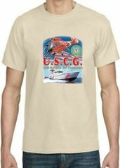 Adult DryBlend® T-Shirt – ( USCG SHIELD – AMERICAN PRIDE / MILITARY )