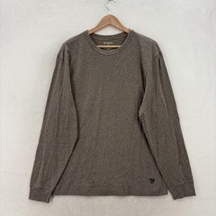 Cremieux Long Sleeve Crewneck Tee Mens Medium Brown Cotton Logo Casual Shirt NWT