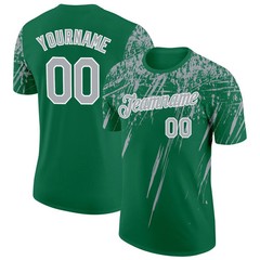 Custom Green Gray Brush Stroke Shirt Abstract Art Lover Gift For Dad