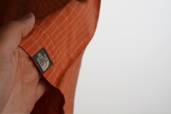 The North Face Mens Short Sleeve Shirt | Orange Plaid Modal Size M 811