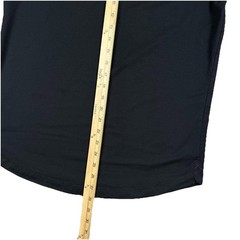 Cuts Clothing Shirt Mens Large Black Curve-Hem Short Sleeve Henley Tee