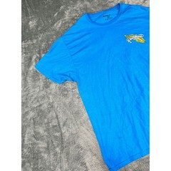 Men’s Reel Legends Blue T-Shirt Redfish Logo Performance Crew Neck L Exc