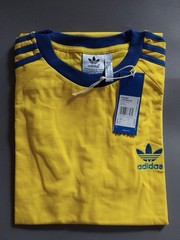 MENS ADIDAS ORGINALS CLASSIC THREE STRIPES EMBROIDERED SHORT SLEEVE TSHIRT
