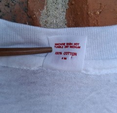 Hanes V Neck Blank T Shirt Vtg 70s Cotton Undershirt UNWORN S 34-36
