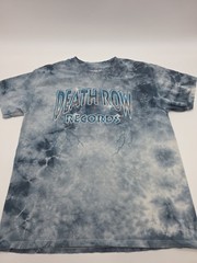 Death Row Records Rap T Shirt Sz Medium Blue Tie Dye Hip Hop Tee.#48062