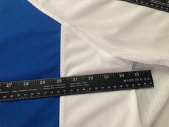 Men’s 5XL Big KingSize Island Swim Shirt Raglan Sleeve in Royal Blue & White