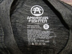 American Fighter Mens XL Gray Training T Shirt UFC MMA Gym Workout Sports