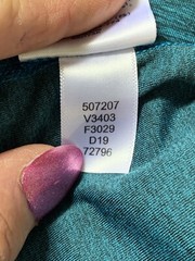 Lands End Mens Small 34-36 Teal Black Workout T Shirt Short Sleeve
