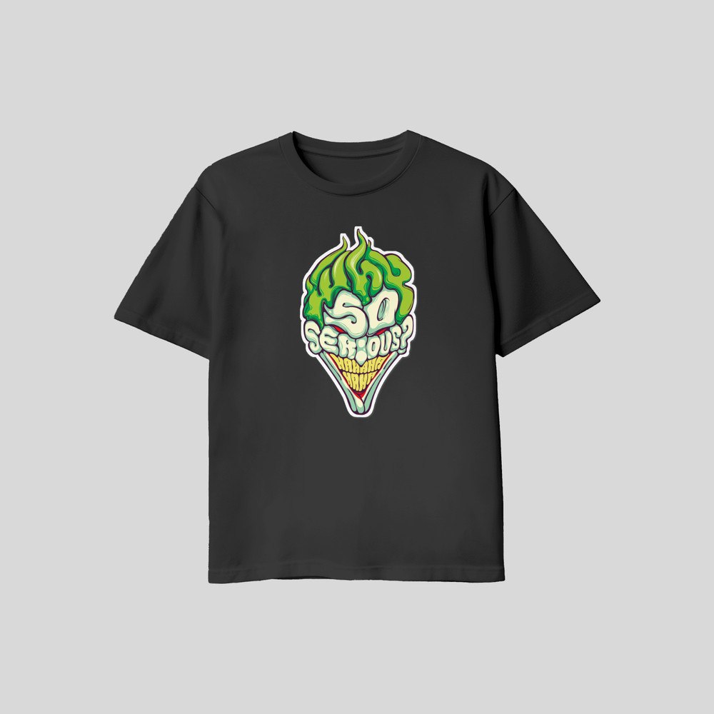 Why So Serious Joker Black T Shirt Gildan XL M L