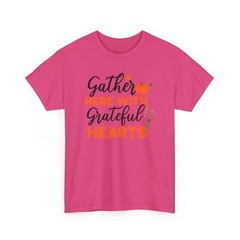 Fall Aesthetic T-Shirt | Autumn Leaves Tee | Gather Her With Greatful Hearts tee