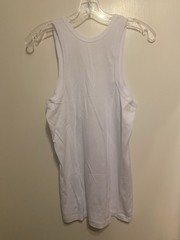 Unbranded Tank Top Size Large US (XXL China) White Soft Knit NWOT