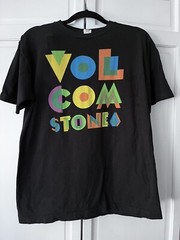 Volcom Stone Men’s Black And Rainbow Colors Graphic T-Shirt-Size XL