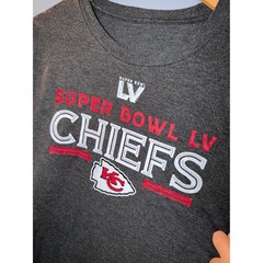 Kansas City Chiefs Super Bowl LV T-Shirt Mens Charcoal Heather Grey Graphic Tee