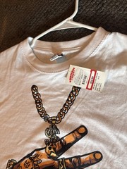 Vtg Iced Out Rap Tupac Biggy White Tee T-shirt Mens Size 2XL Y2K Baggy NWT