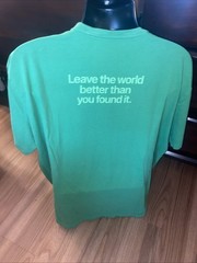 Apple T-Shirt Sz 3XL Leave The World Better Than You Found It Green Computers